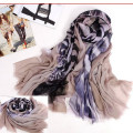 Ladies funky digital print infinity modal shawl